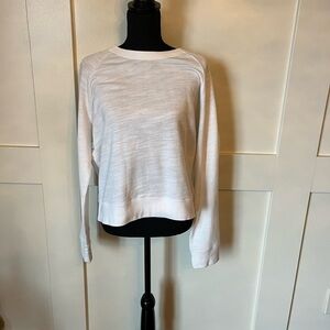 Used J. Crew Vintage Fleece White Cropped Crew Neck